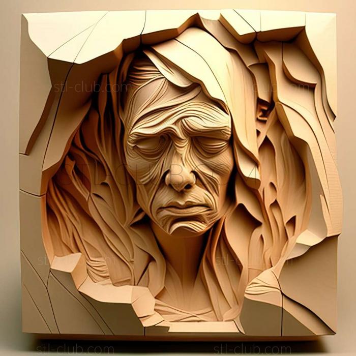 3D мадэль Сьюзен Ротенберг, американская художница. (STL)